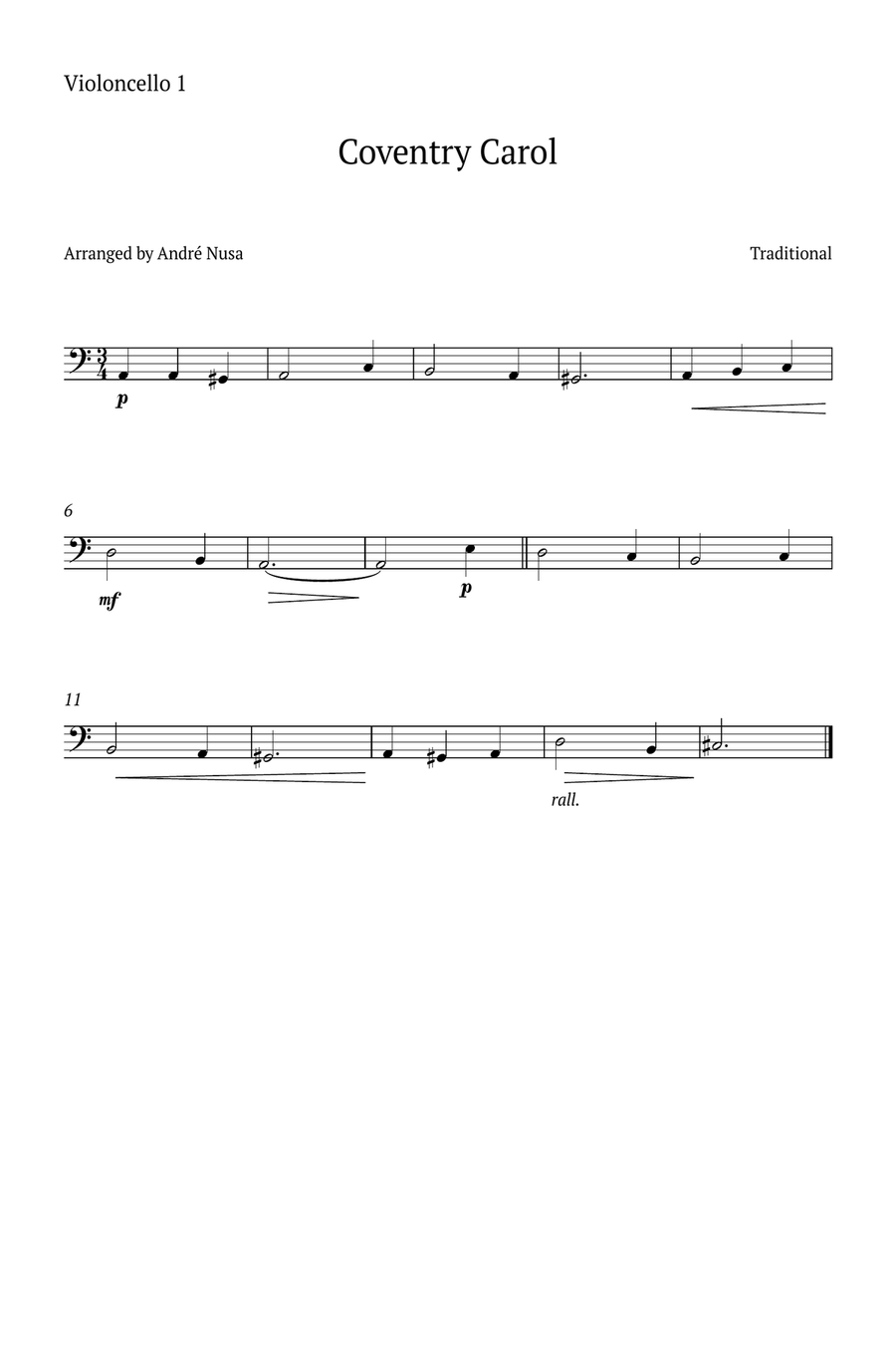 Conventry Carol String Duet scores gallery preview page 2