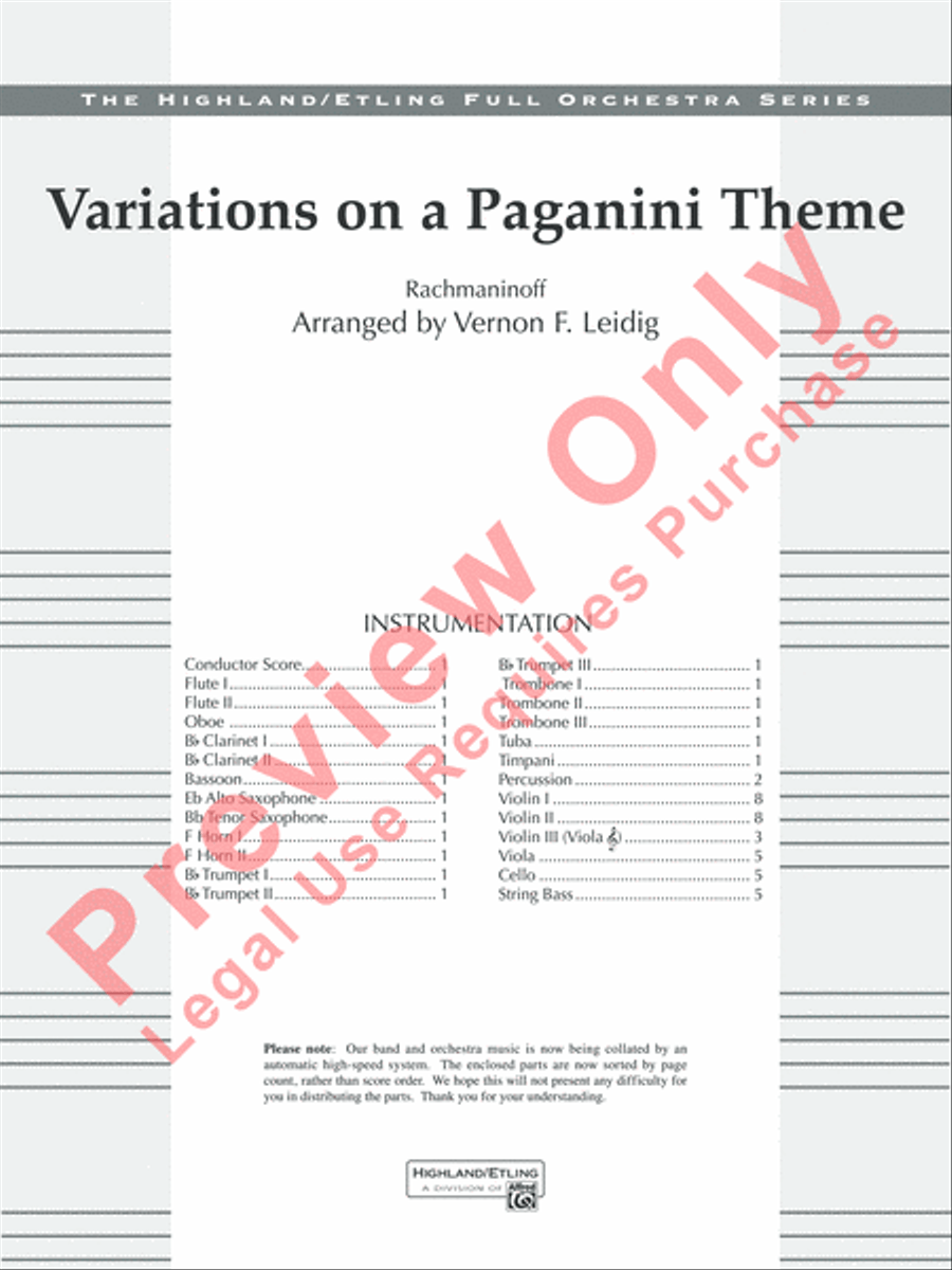 Variations on a Paganini Theme