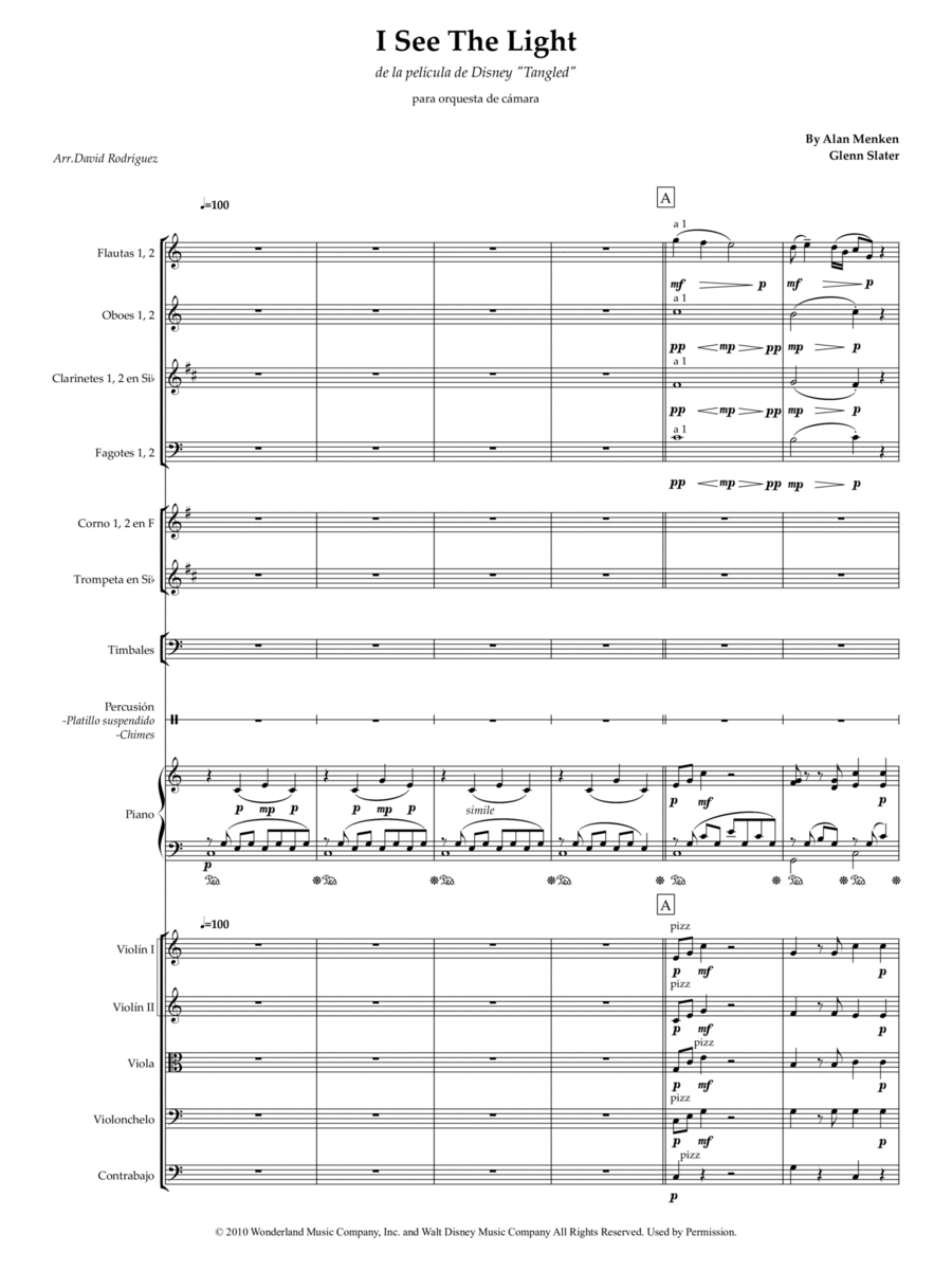 I See The Light I See The Light Chamber Orchestra scores gallery preview page 1