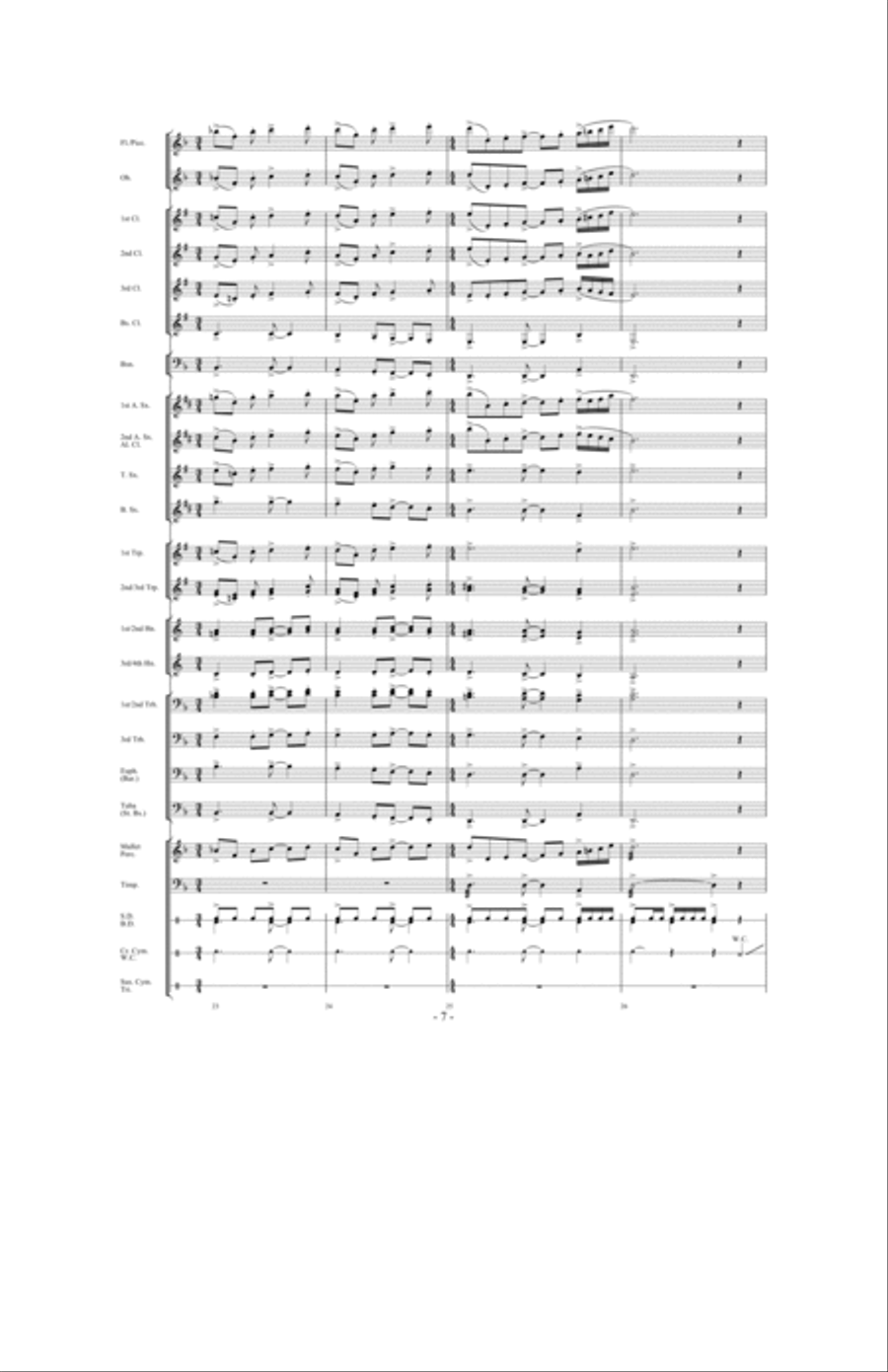 Canticle of the Saints Concert Band scores gallery preview page 6