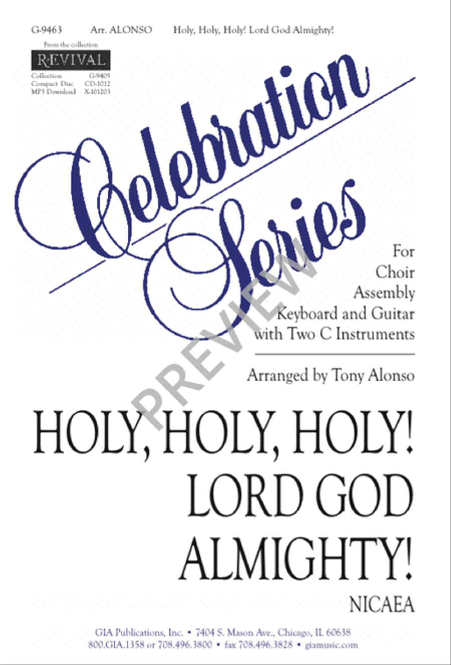 Holy, Holy, Holy! Lord God Almighty! 3-Part scores gallery preview page 2