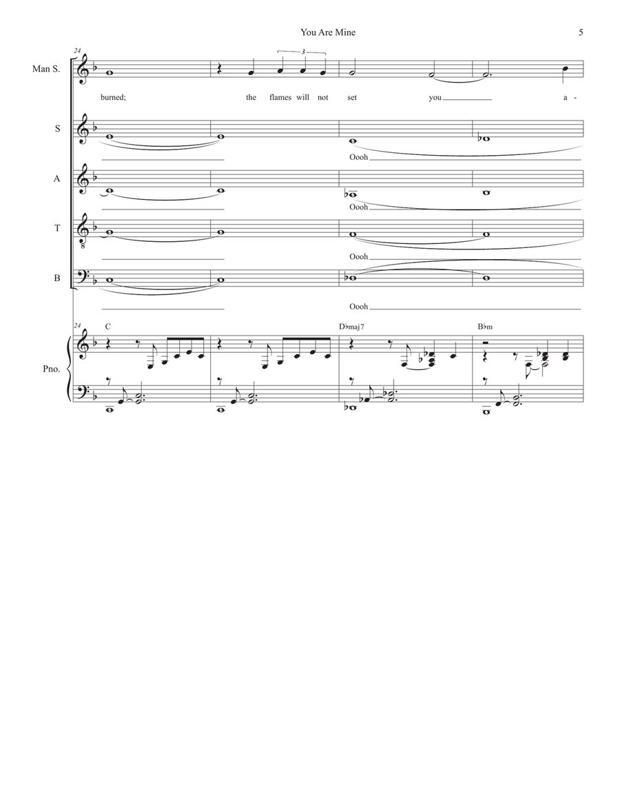 You Are Mine (Solo with SATB) Divisi scores gallery preview page 5