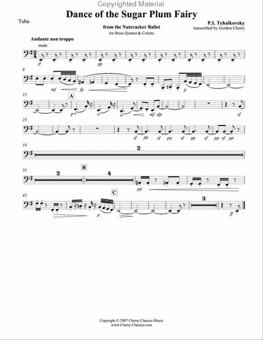 Dance of the Sugar Plum Fairy from the Nutcracker Organ scores gallery preview page 4