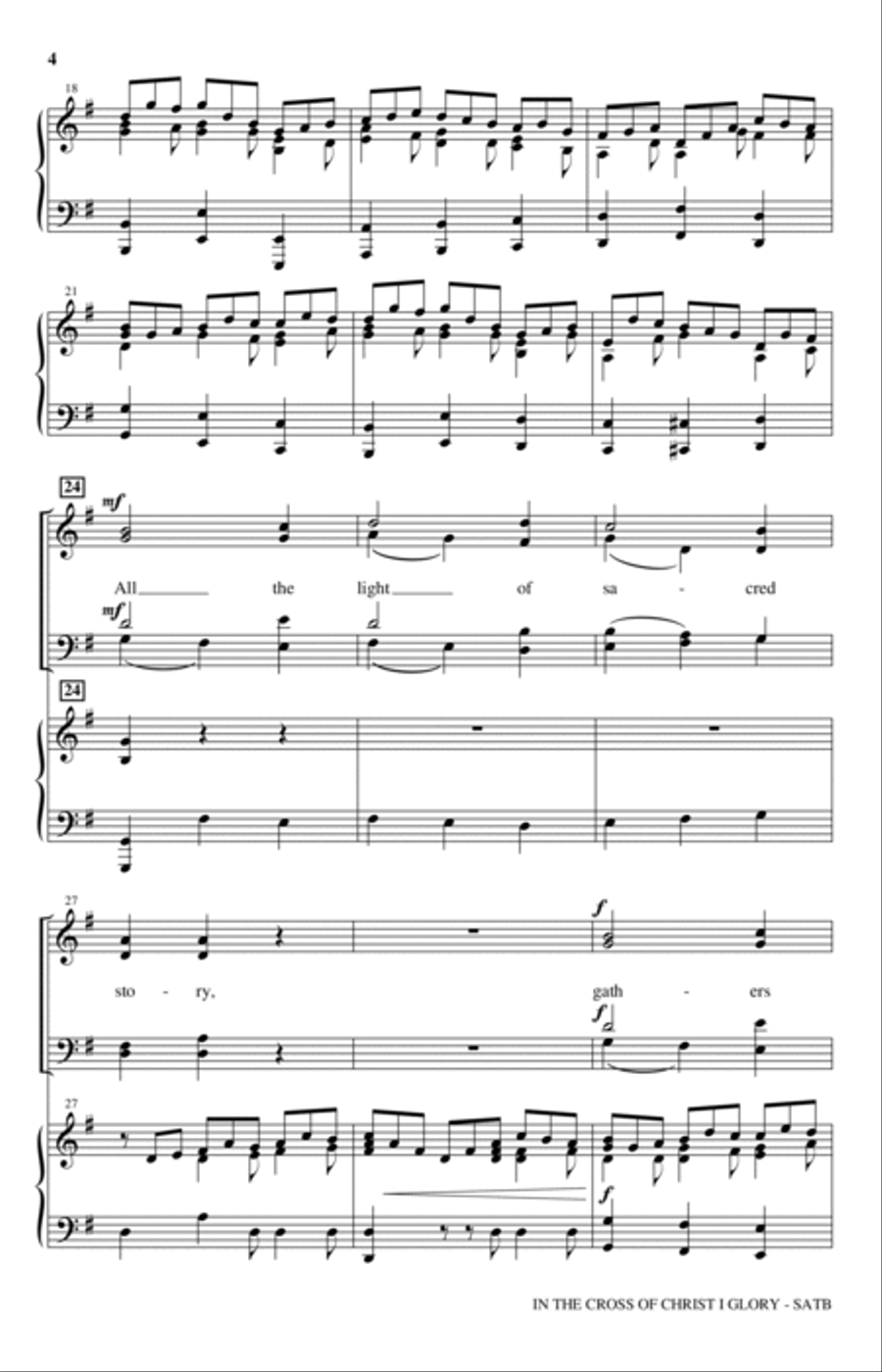 In The Cross Of Christ I Glory 4-Part scores gallery preview page 3