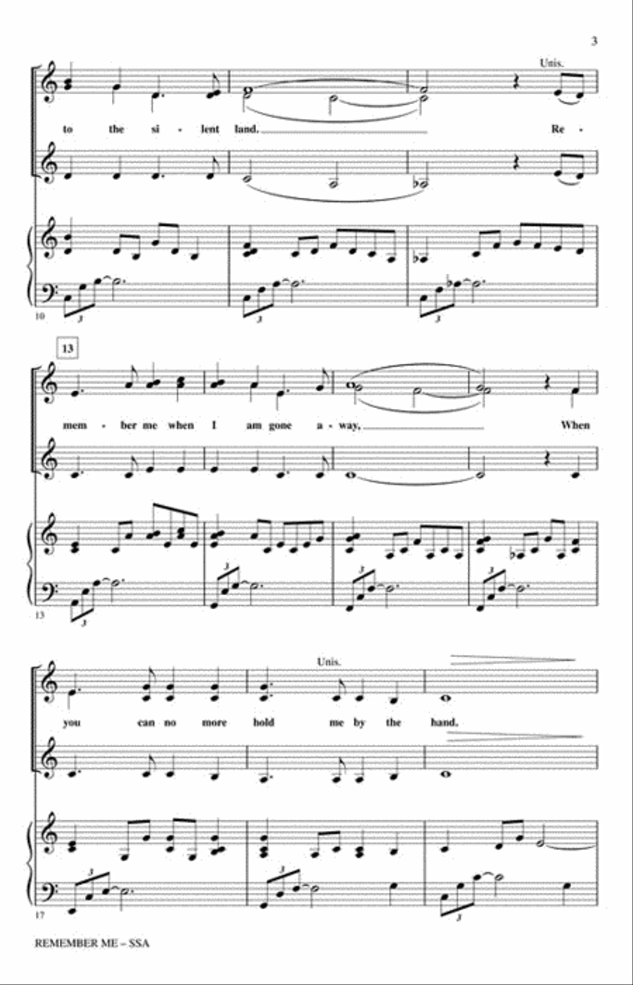 Remember Me SSA scores gallery preview page 3
