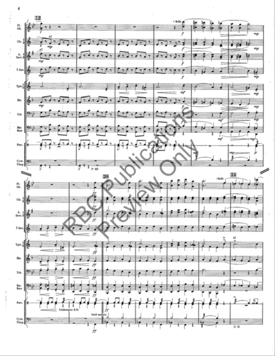 Cortege Marche Concert Band scores gallery preview page 5