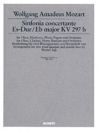 Book cover for Sinfonia Concertante 8ww/db Score