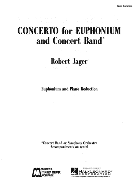 Concerto for Euphonium and Concert Band (Concert Band / Piano / Euphonium)