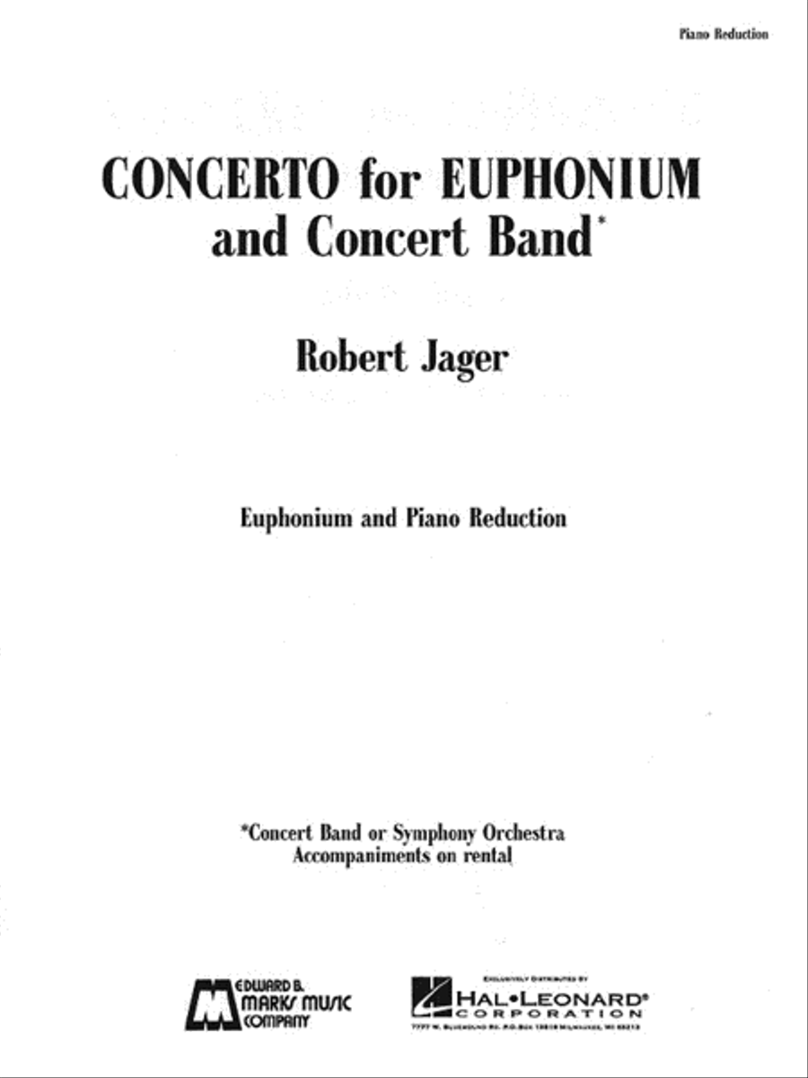 Concerto for Euphonium and Concert Band Concert Band scores gallery preview page 1