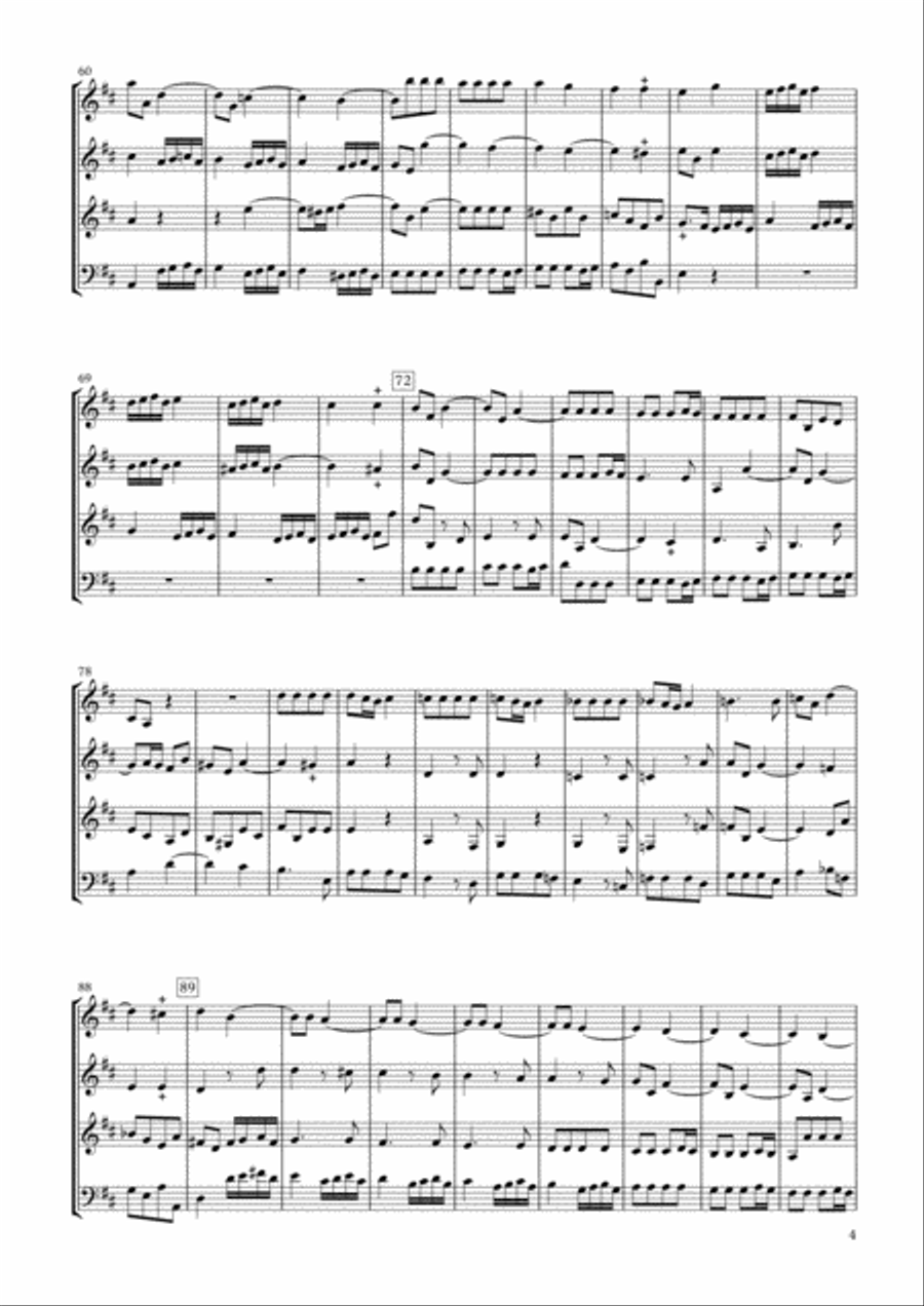 Sonata Op.34-4 for Clarinet Quartet Clarinet Quartet scores gallery preview page 4