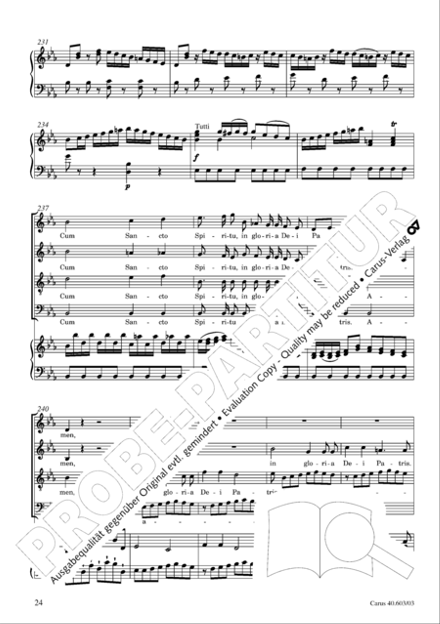 Grosse Orgelsolomesse in Es 4-Part scores gallery preview page 25