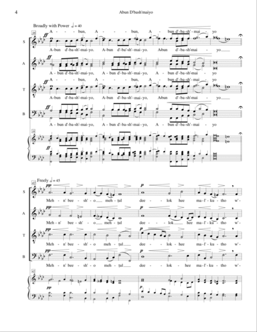 Abun D'bash'maiyo 4-Part scores gallery preview page 4