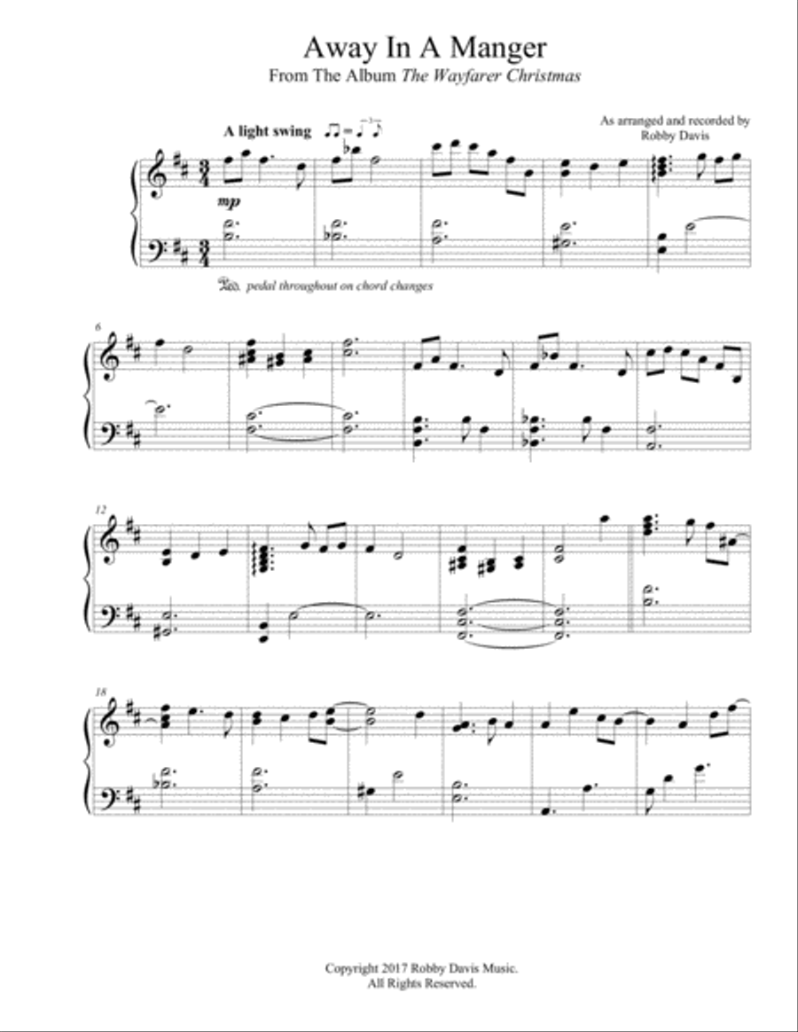 Away In A Manger Away In A Manger Piano Solo scores gallery preview page 1