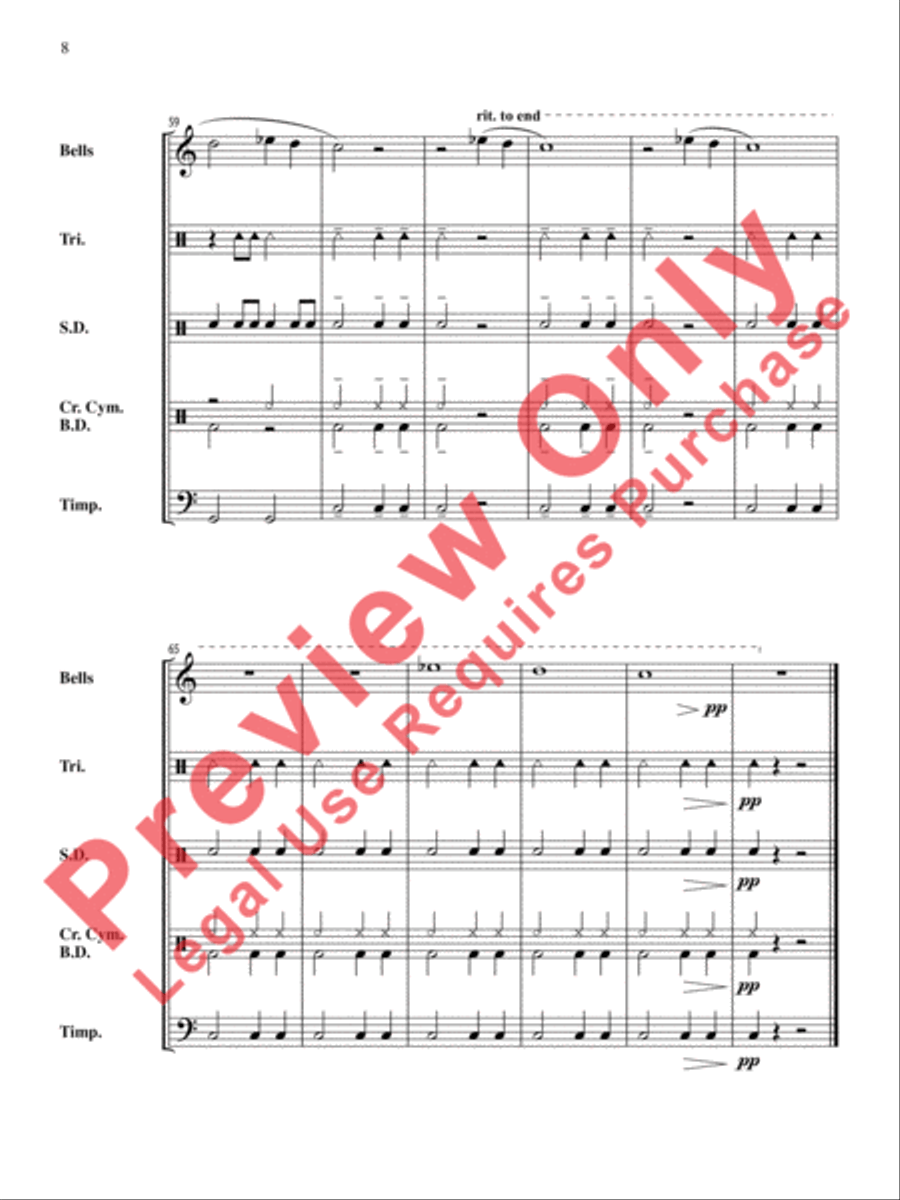 The Anthony J. Cirone Intermediate Percussion Ensemble Collection Percussion Ensemble scores gallery preview page 9