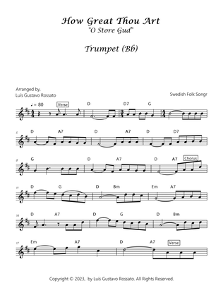 Book cover for How Great Thou Art (O Store Gud) - Bb Trumpet