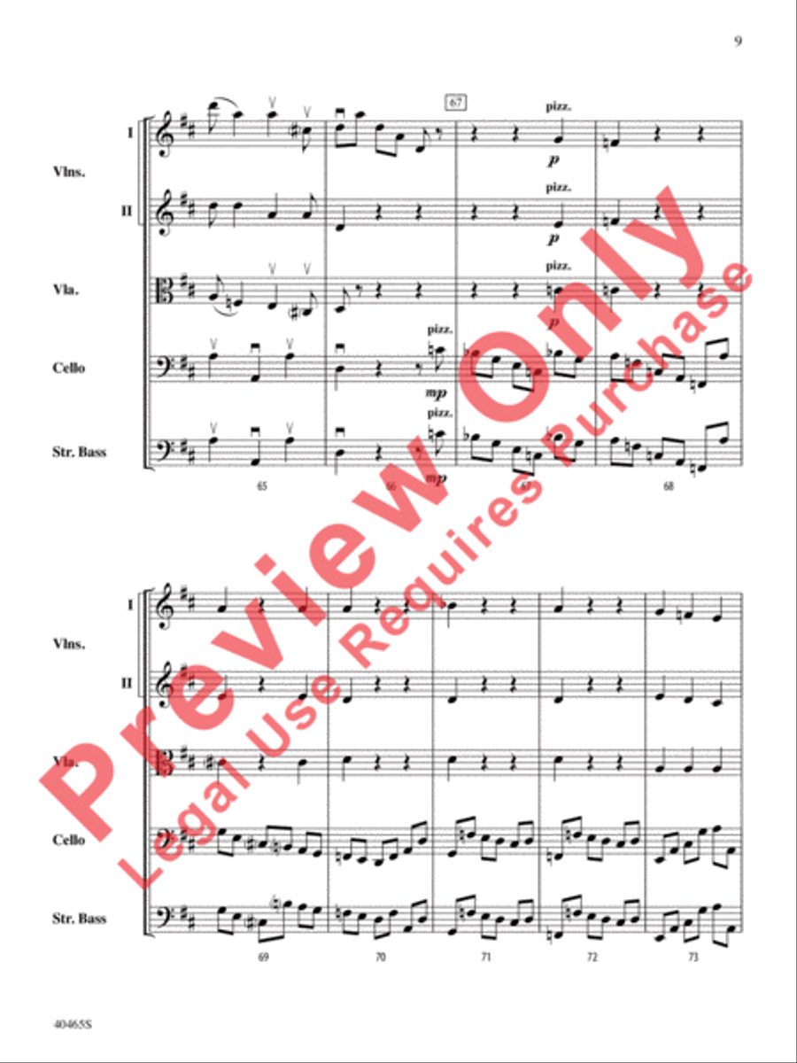 Passacaglia for Strings String Orchestra scores gallery preview page 10