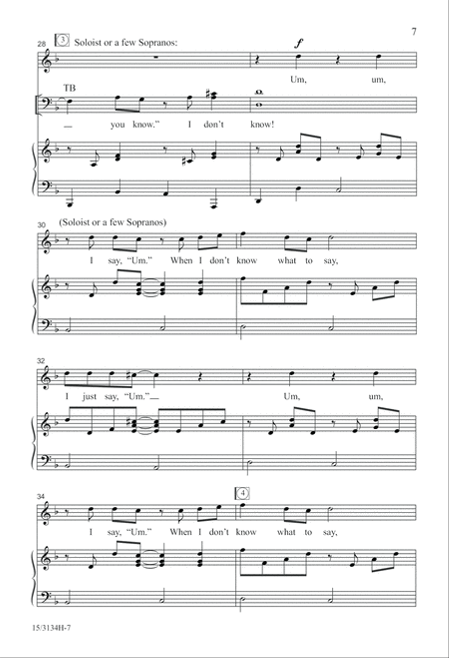 Like, I Like to Say Like 4-Part scores gallery preview page 7