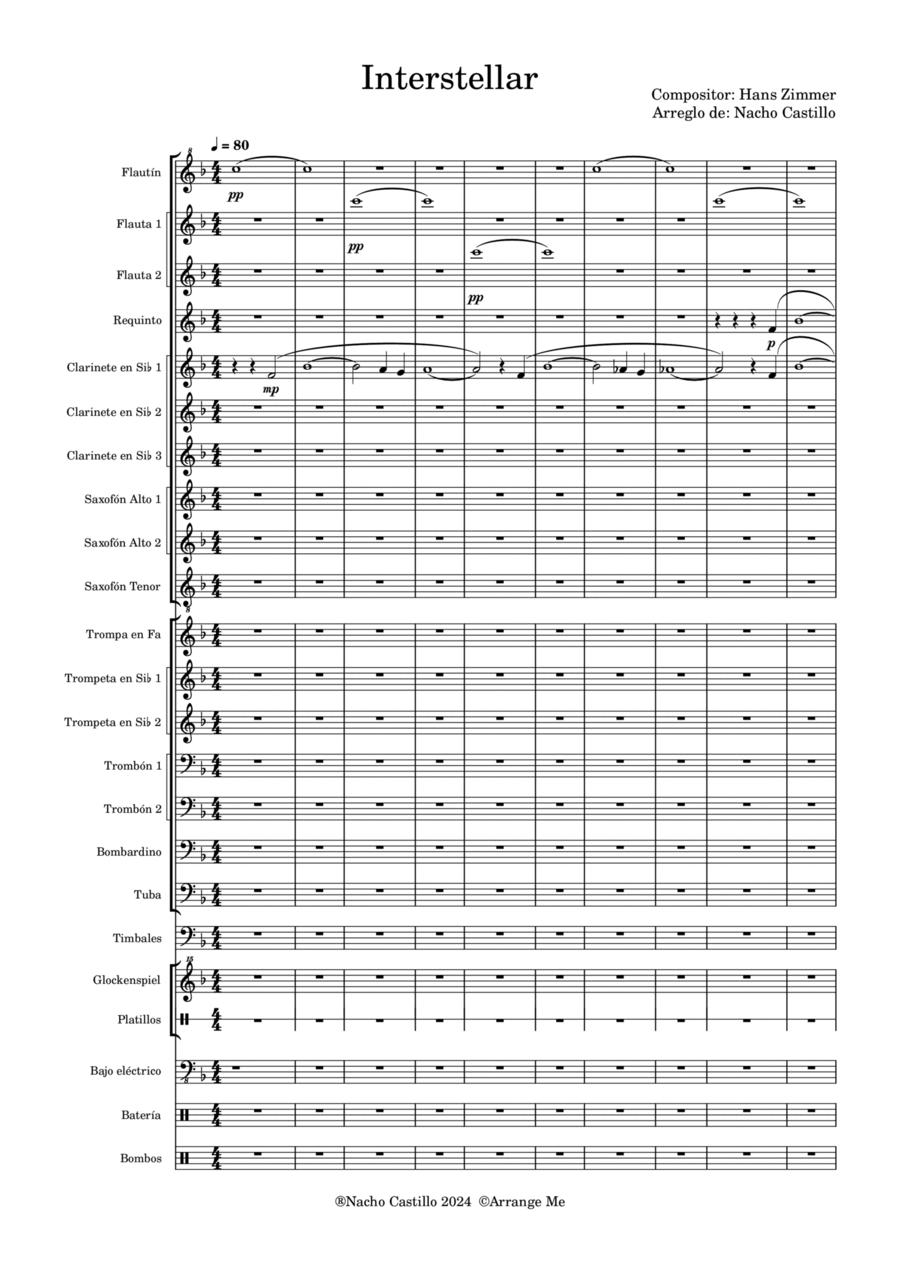 Interstellar Marching Band scores gallery preview page 1