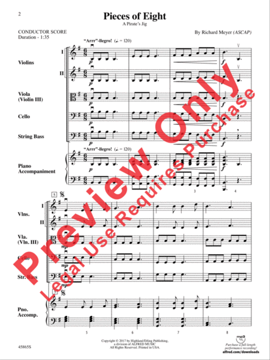 Pieces of Eight String Orchestra scores gallery preview page 2