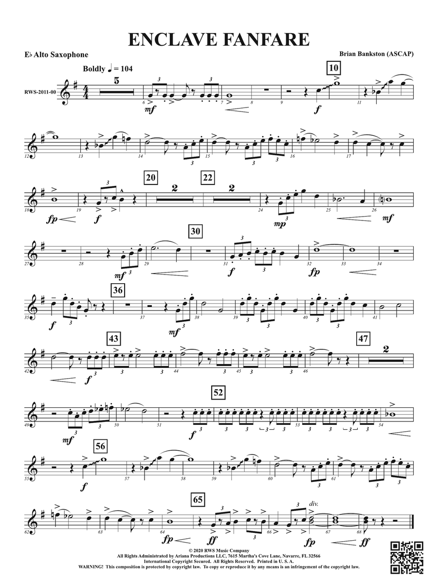 Enclave Fanfare: 1st E-flat Alto Saxophone