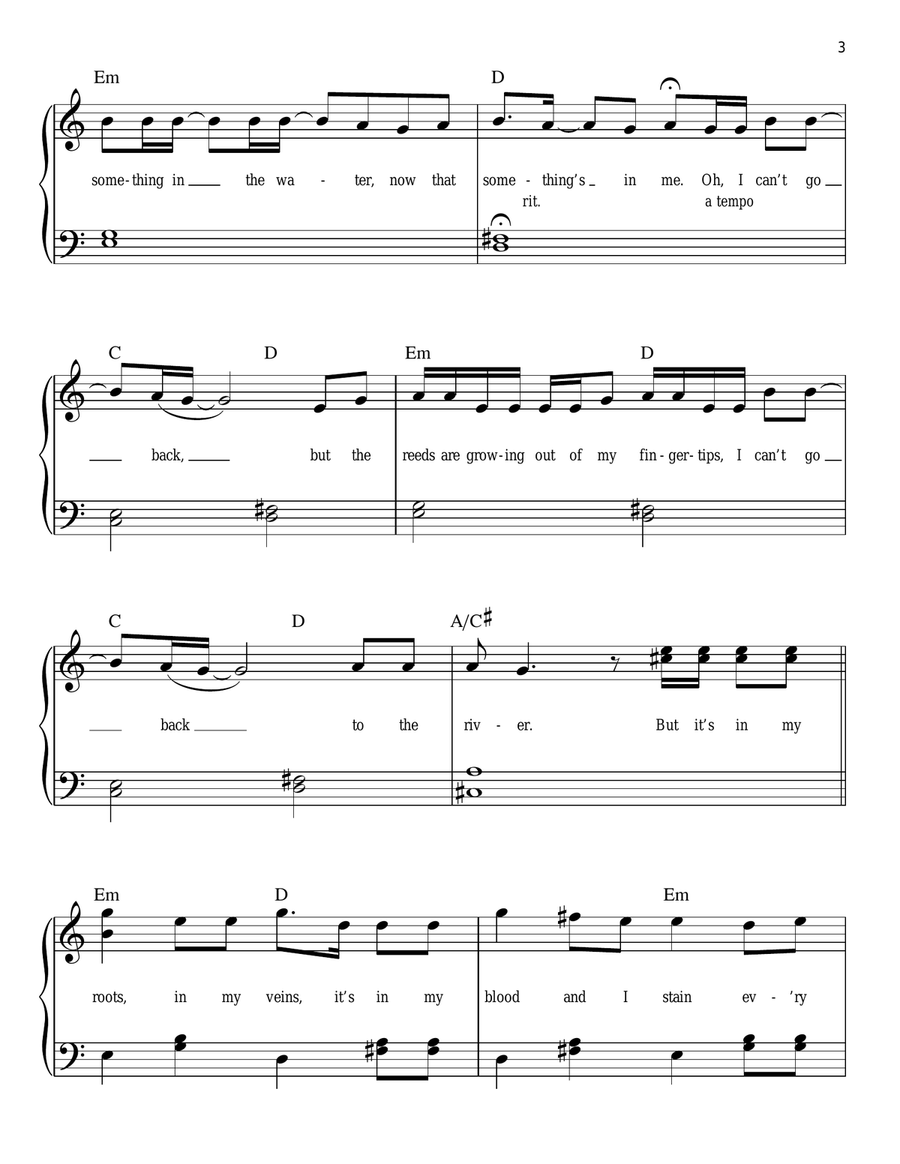 River Lea River Lea Easy Piano scores gallery preview page 3