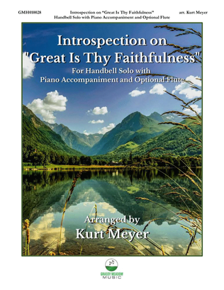 Book cover for Introspection on "Great Is Thy Faithfulness" (for handbell solo with piano and optional flute)