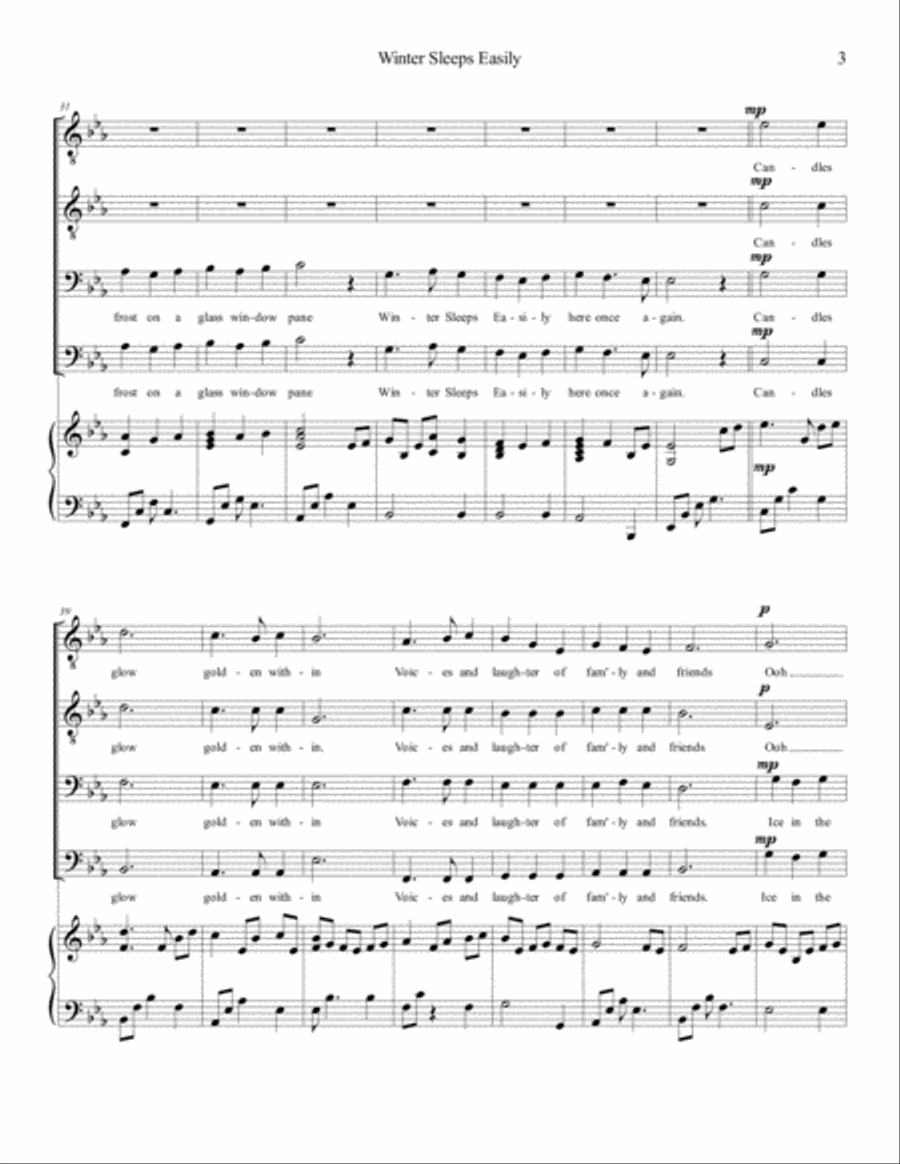 Winter Sleeps Easily ~ TTBB version TTBB scores gallery preview page 4