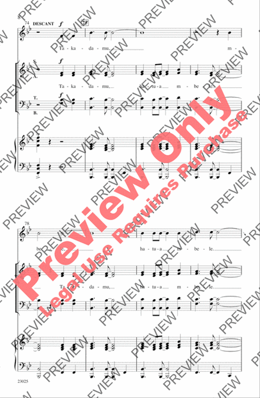 Takadamu 4-Part scores gallery preview page 8