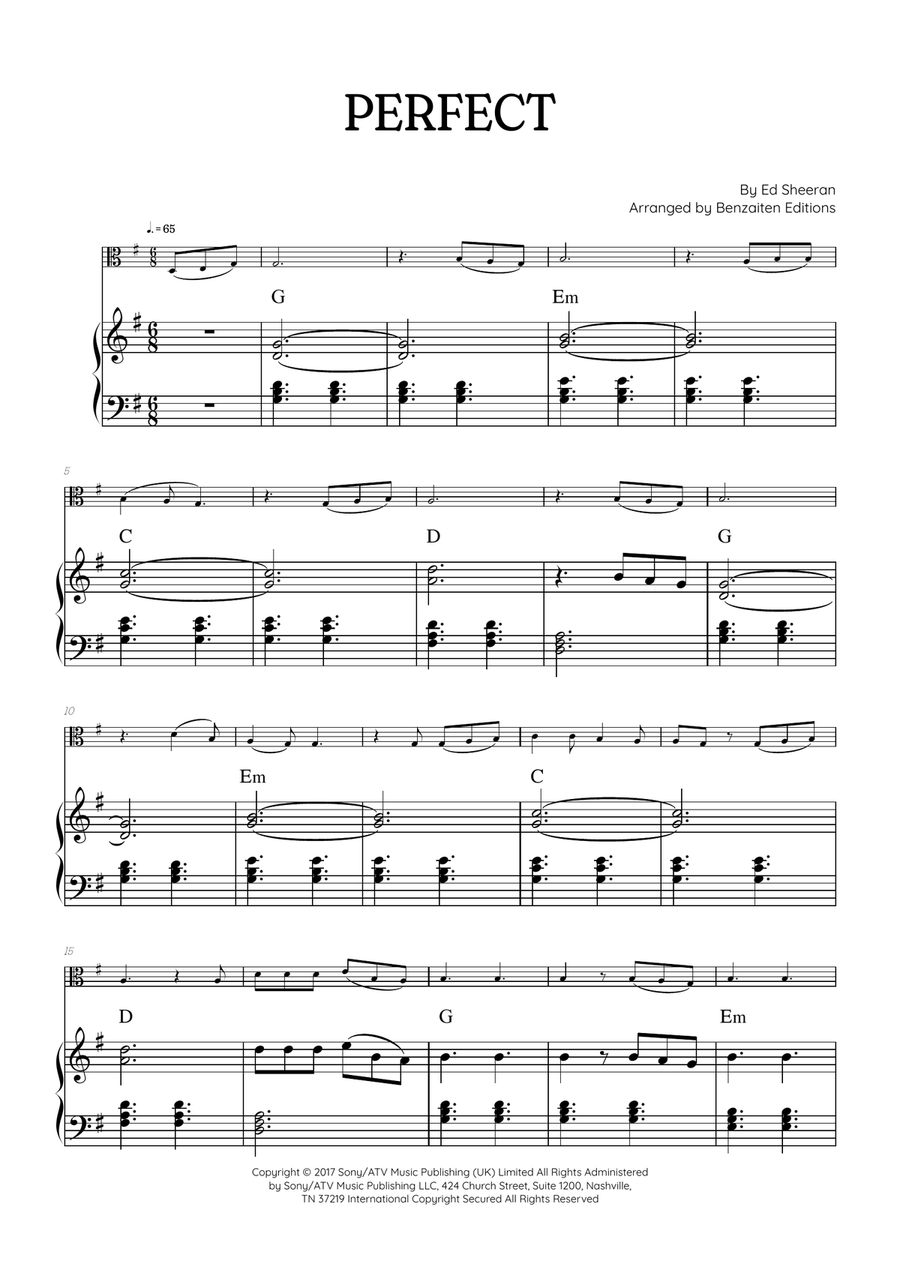 Perfect Viola scores gallery preview page 1