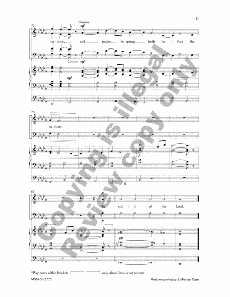 The Spirit of the Lord (Choral Score) image number null