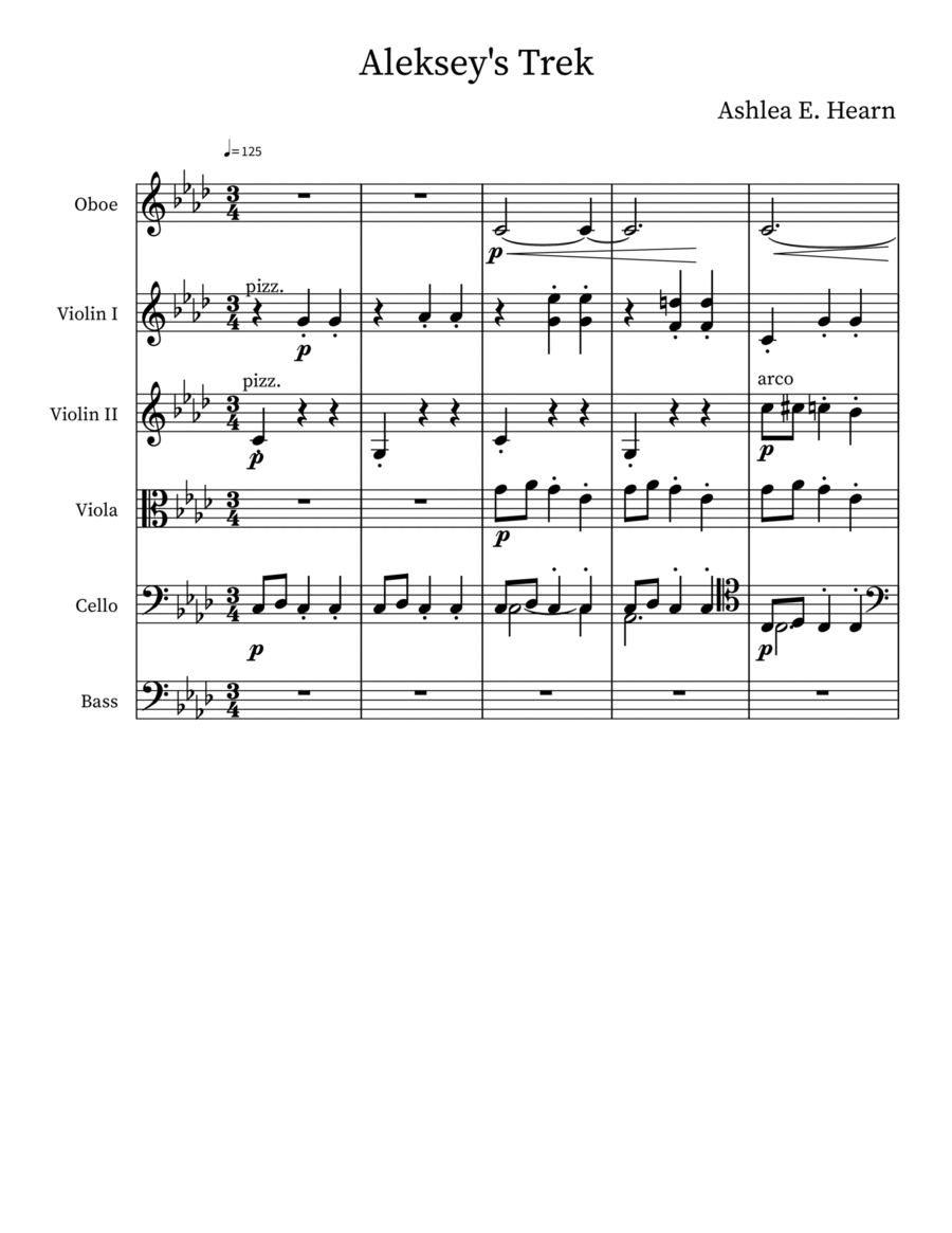 Aleksey's Trek Aleksey's Trek String Orchestra scores gallery preview page 1