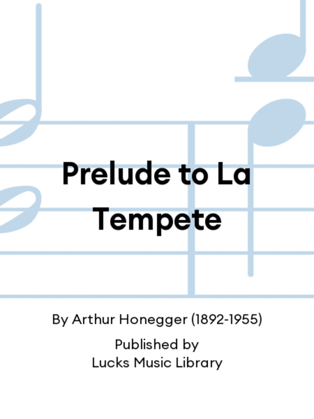 Prelude to La Tempete