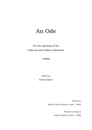 Sullivan: An Ode on the Opening of the Colonial and Indian Exhibition