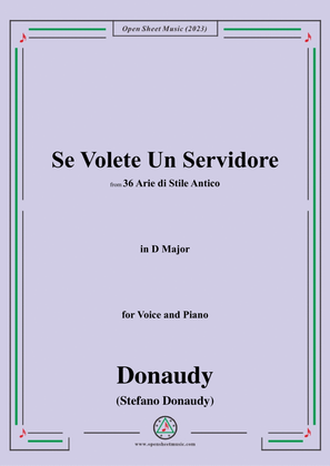 Donaudy-Se Volete Un Servidore,in D Major