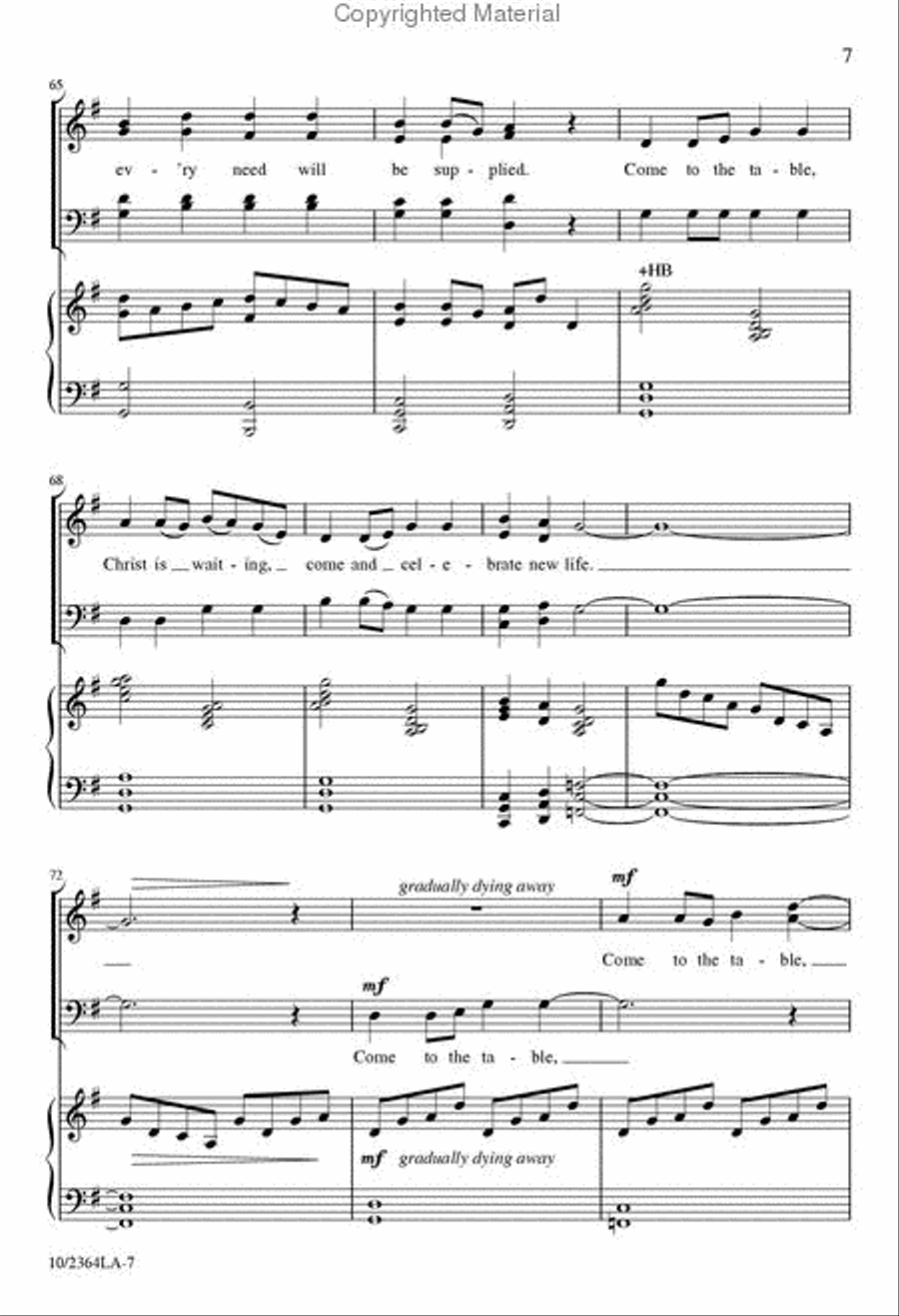 Come to the Table Come to the Table 4-Part scores gallery preview page 8