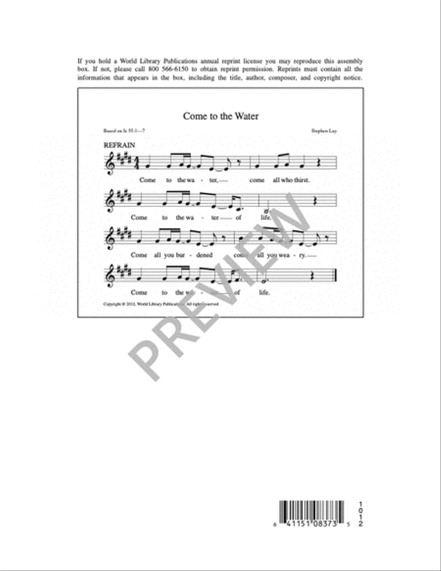 Come to the Water 4-Part scores gallery preview page 7