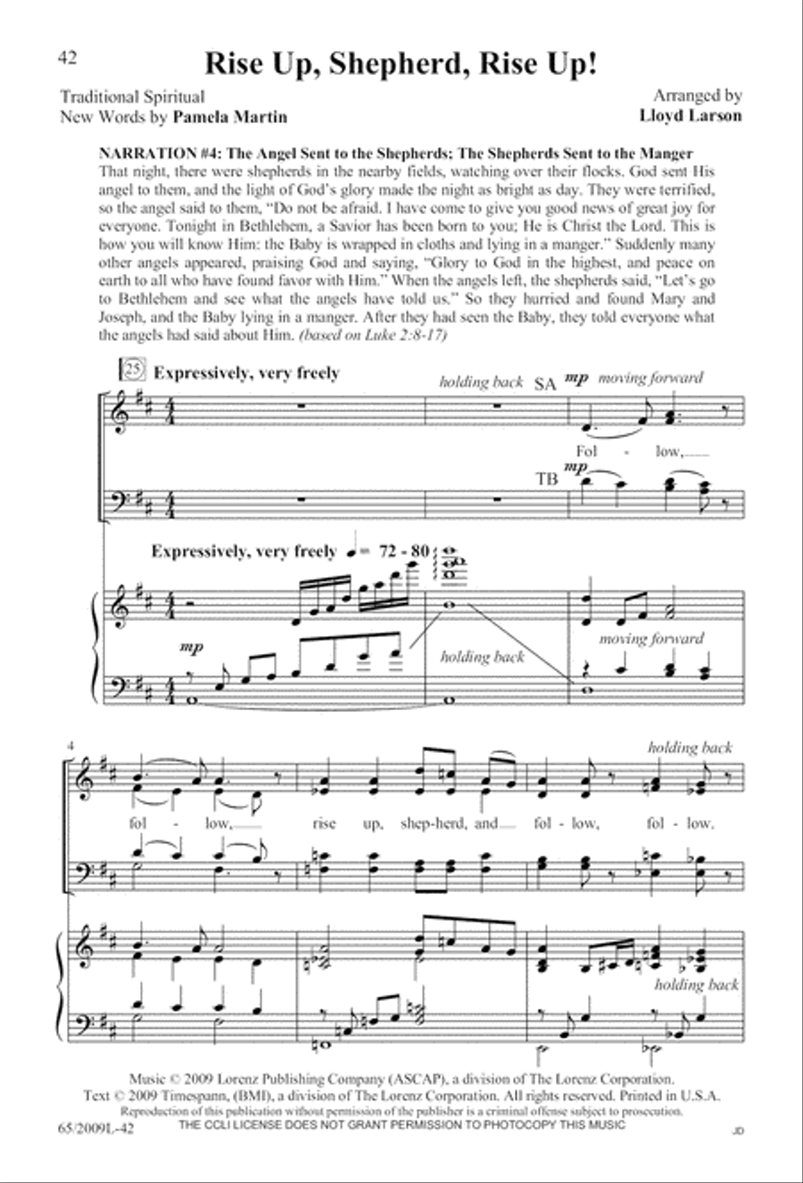 Rise Up! A New Light A-Comin’ 4-Part scores gallery preview page 43