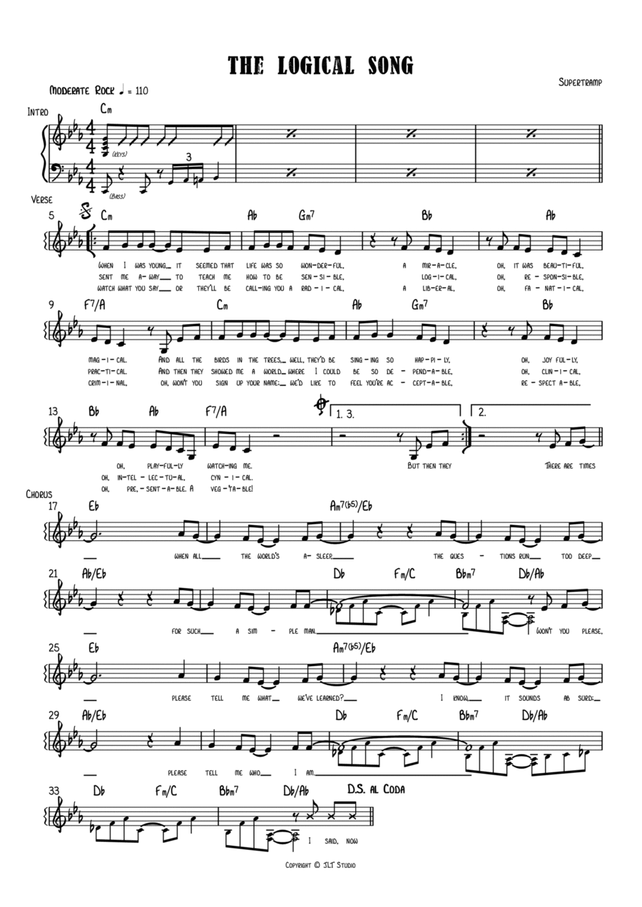 The Logical Song Jazz Ensemble scores gallery preview page 1