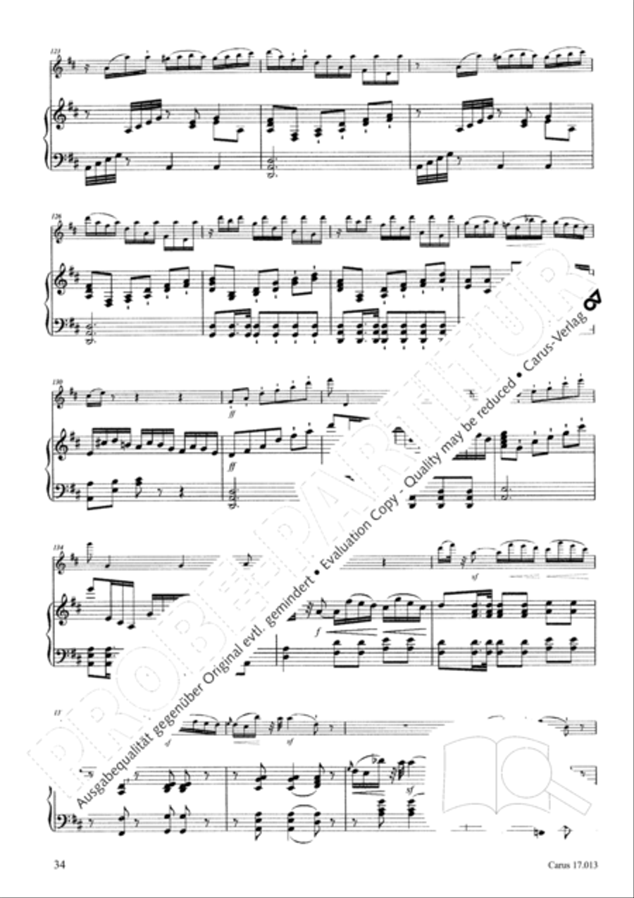 Sonate fur Querflote und Klavier Flute Solo scores gallery preview page 35