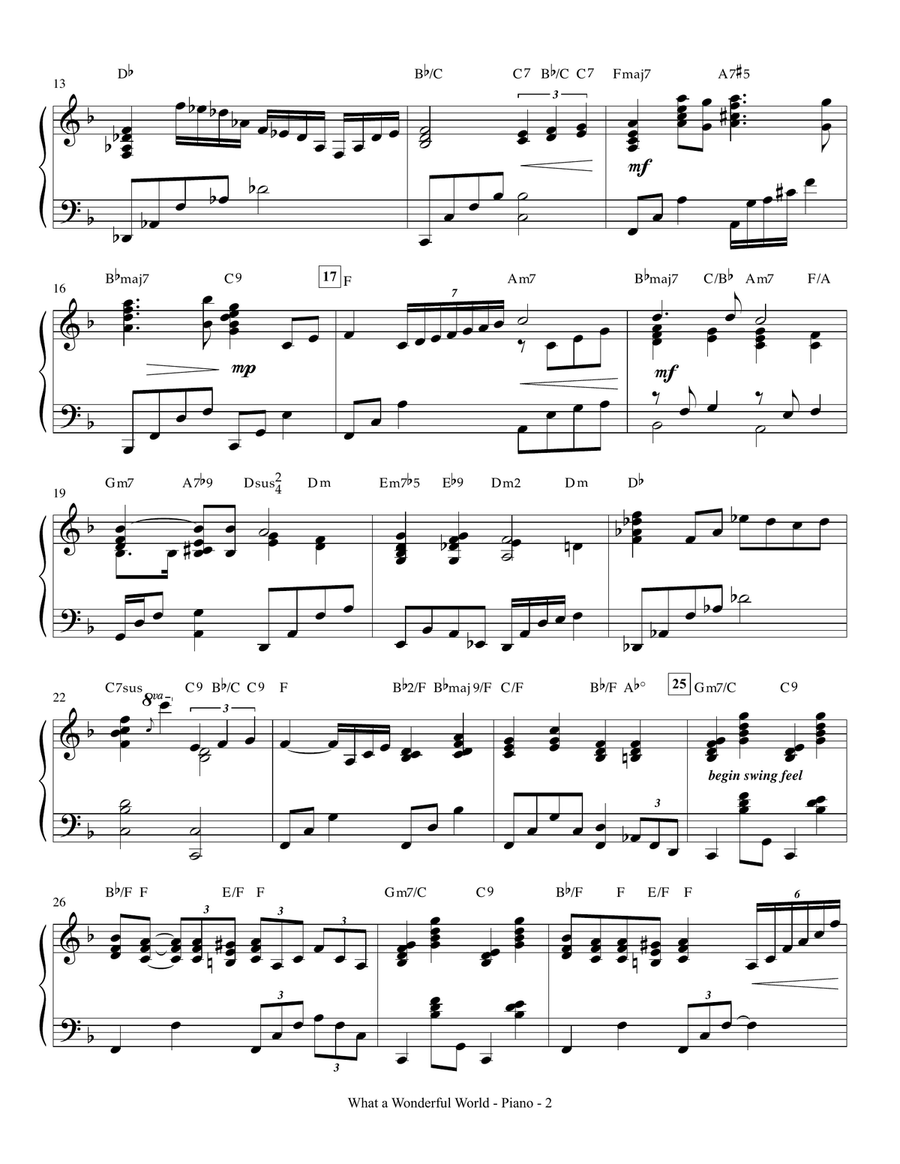 What A Wonderful World - Piano Choir scores gallery preview page 2