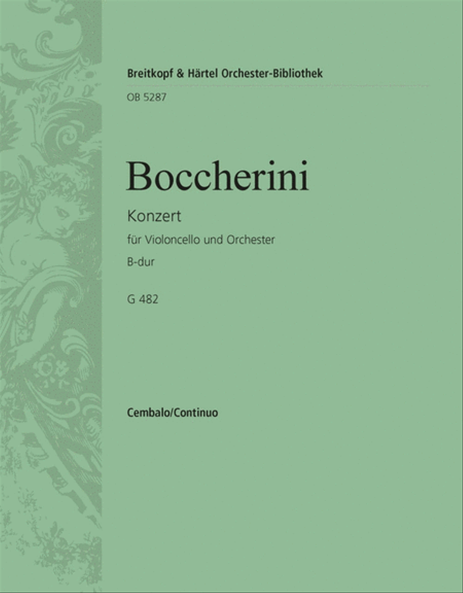 Violoncello Concerto in B flat major G 482 Orchestra scores gallery preview page 1