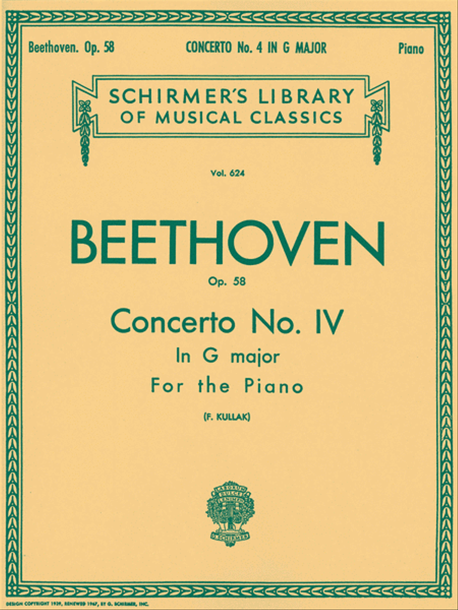 Concerto No. 4 in G, Op. 58 Piano scores gallery preview page 1