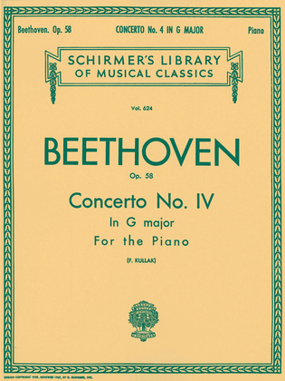 Book cover for Concerto No. 4 in G, Op. 58
