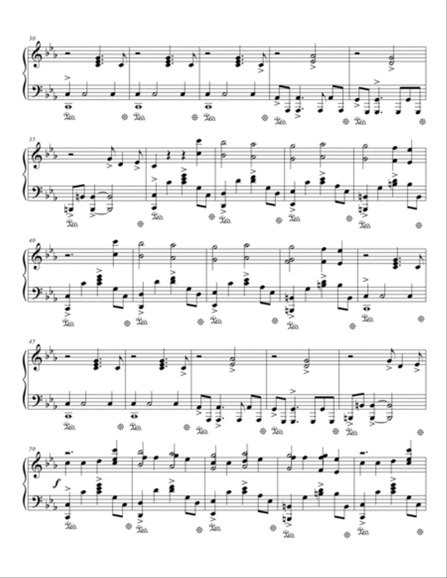For the Damaged Coda - Piano Arrangement - Intermediate Difficulty Piano Solo scores gallery preview page 2