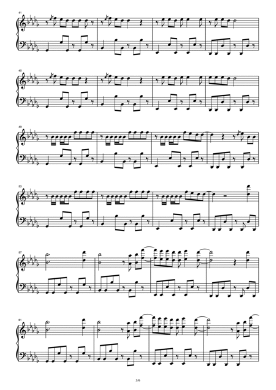 Sugar Sugar Piano Solo scores gallery preview page 3