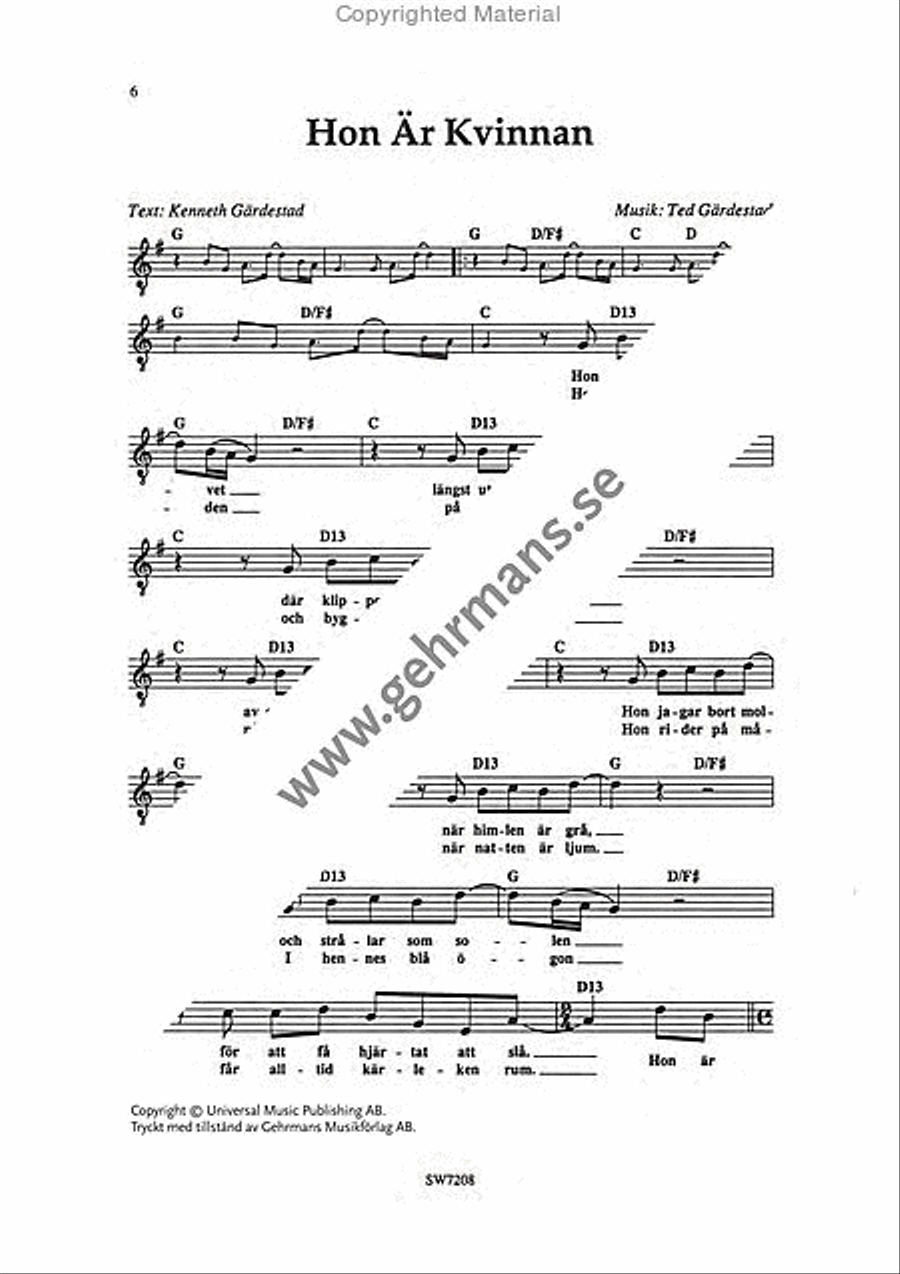 Antligen pa vag Antligen pa vag Piano, Vocal, Guitar scores gallery preview page 5