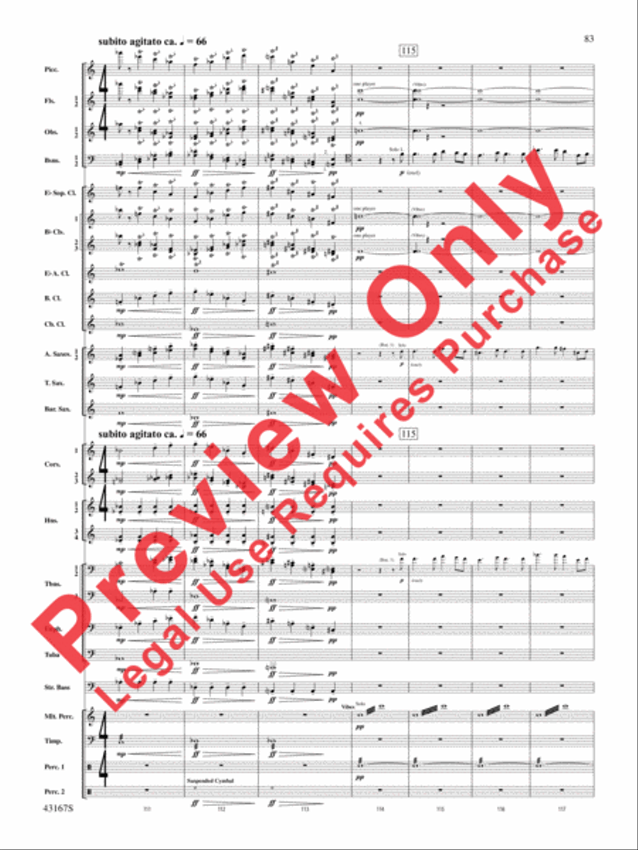 Down to the Sea in Ships (from the NBC TV Film Project 20) Concert Band scores gallery preview page 84