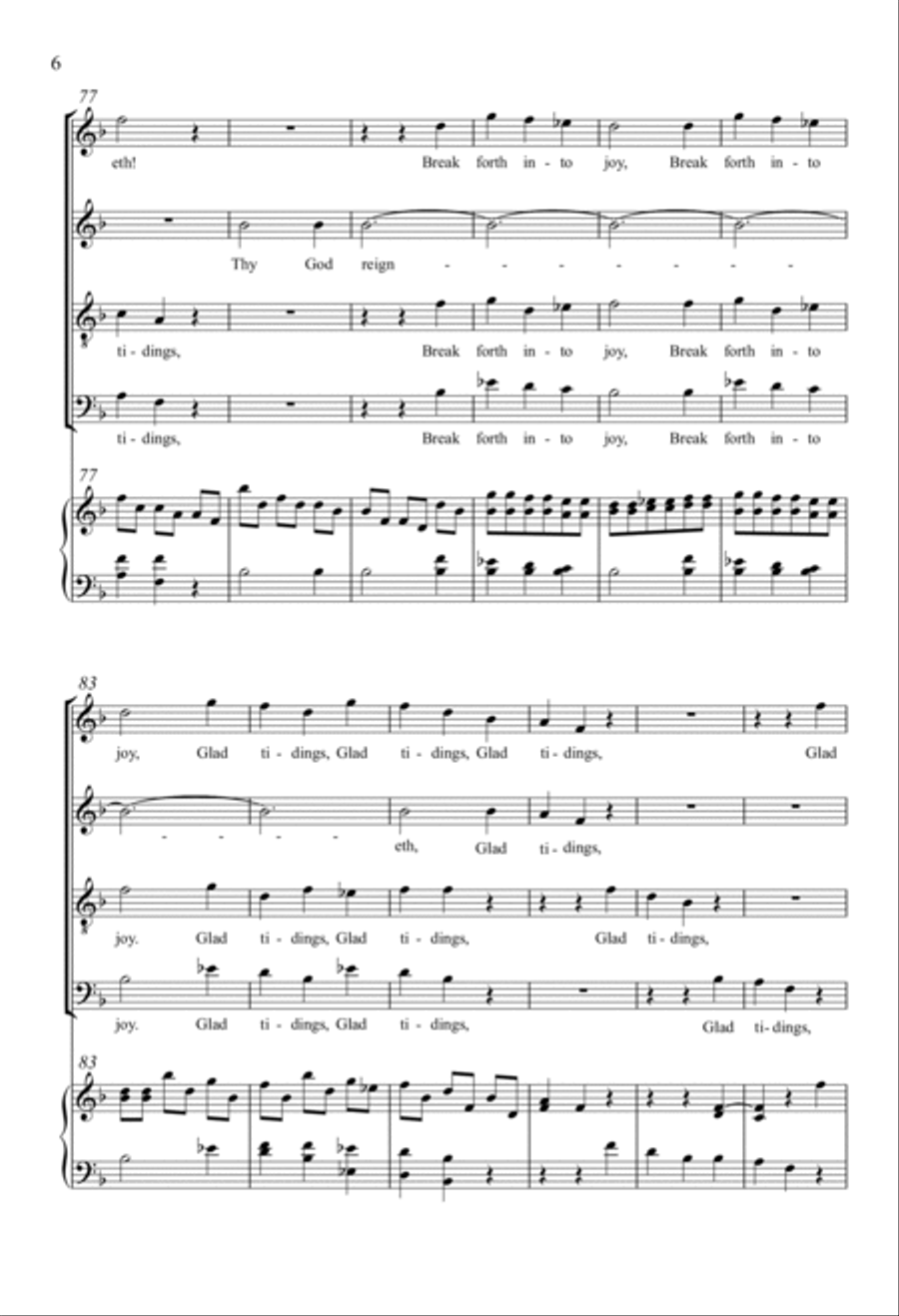 How Beautiful Are The Feet 4-Part scores gallery preview page 5
