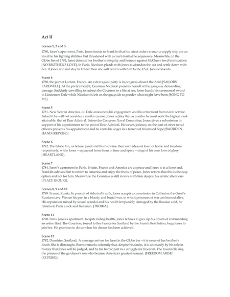 John Paul Jones - a musical (full orchestral score - 2010 concert version) 4-Part scores gallery preview page 4