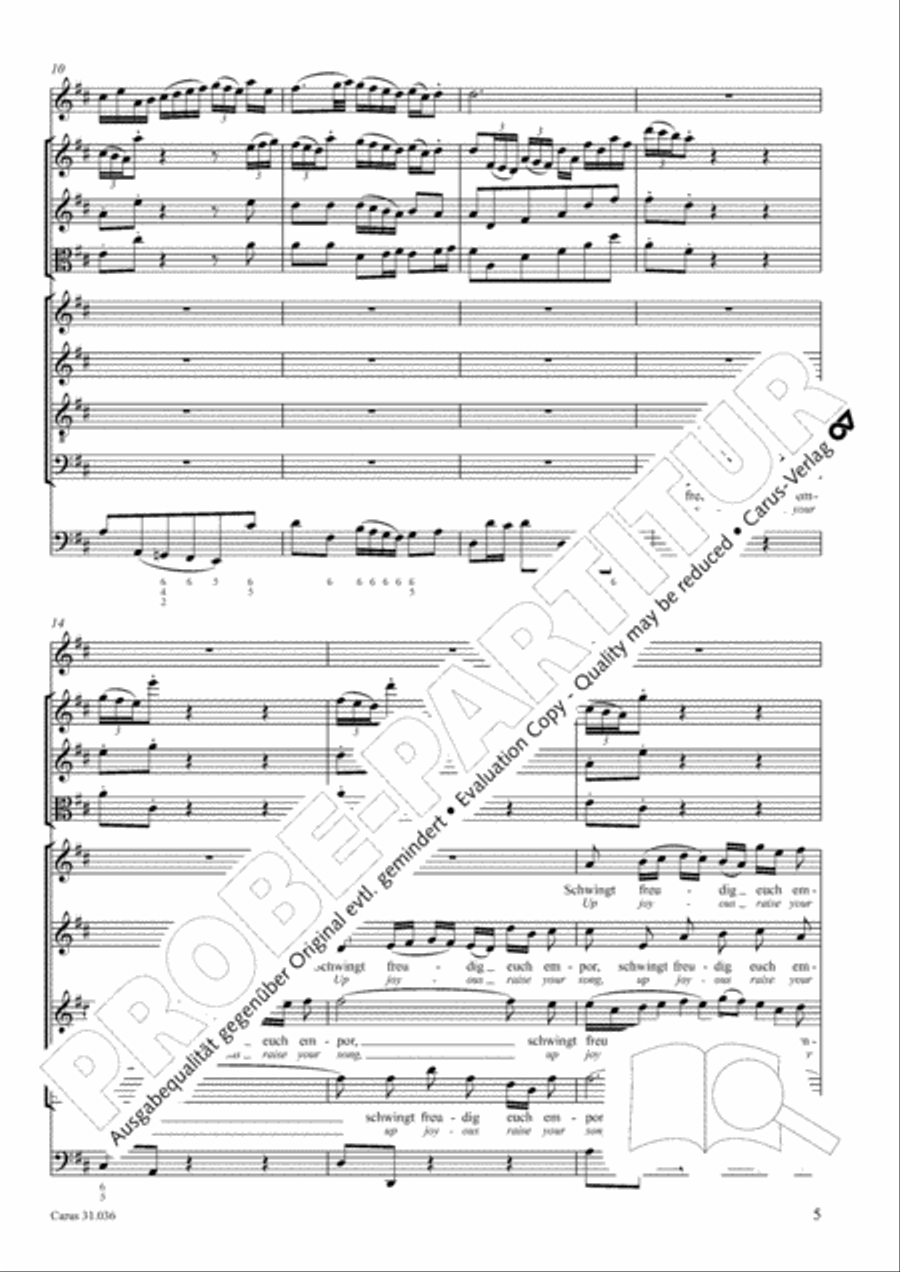 Up joyous raise your song (Schwingt freudig euch empor) 4-Part scores gallery preview page 6